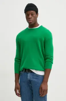 American Vintage pulover de lana barbati, culoarea verde, light, MRAX18AE25 imagine