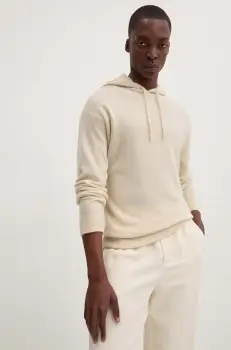 American Vintage pulover de lana culoarea bej, light, MRAX18BH24 imagine