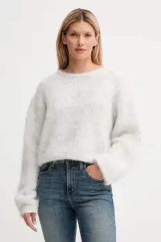 American Vintage pulover de lana culoarea gri, NIB18A imagine