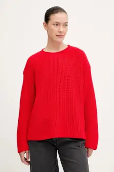 American Vintage pulover de lana culoarea rosu, calduros, CRA18B imagine