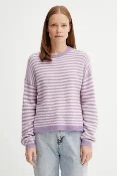 American Vintage pulover de lana culoarea roz, light, NEN18C imagine