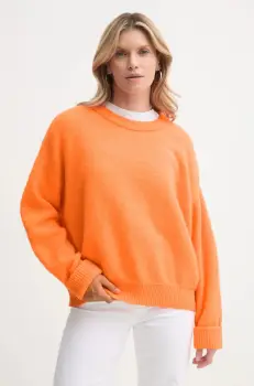 American Vintage pulover de lana femei, culoarea portocaliu, light, VITO18EE25 imagine