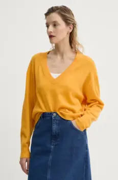 American Vintage pulover de lana femei, culoarea portocaliu, RAX18AE25 imagine