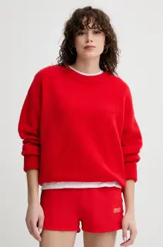 American Vintage pulover de lana femei, culoarea rosu, light, VITO18EE25 imagine