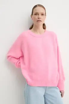 American Vintage pulover de lana femei, culoarea roz, light, VITO18EE25 imagine