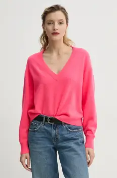 American Vintage pulover de lana femei, culoarea roz, RAX18AE25 imagine