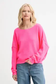 American Vintage pulover din amestec de lana PULL ML COL BATEAU culoarea roz, light, DAM225 imagine