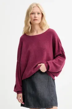 American Vintage pulover din amestec de lana PULL ML COL BATEAU culoarea roz, light, DAM225 imagine