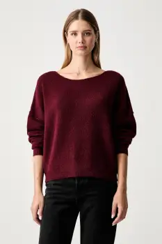 American Vintage pulover pentru femei cu amestec de lana PULL ML COL BATEAU imagine