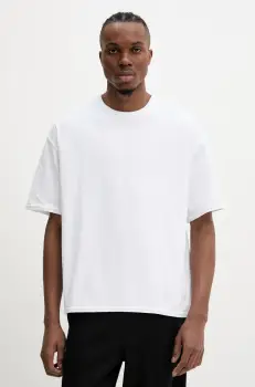 American Vintage tricou din bumbac barbati, culoarea alb, uni, MFAZ02CE25 imagine