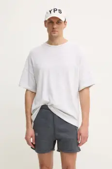 American Vintage tricou din bumbac barbati, culoarea gri, melanj, MSON02AGE25 imagine