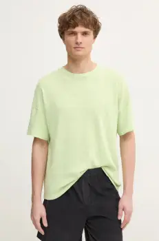 American Vintage tricou din bumbac barbati, culoarea verde, melanj, MSON02AGE25 imagine