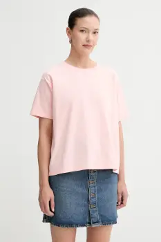 American Vintage tricou din bumbac culoarea bej, FIZ02A imagine