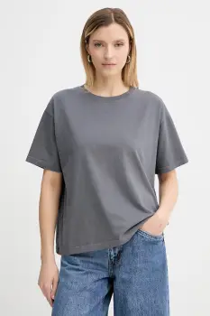 American Vintage tricou din bumbac culoarea gri, FIZ02A imagine