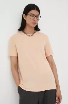 American Vintage tricou din bumbac culoarea portocaliu, neted imagine