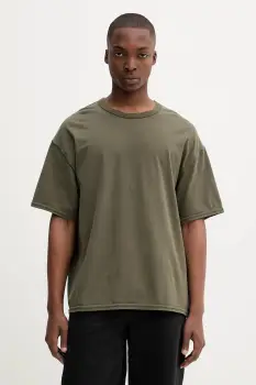 American Vintage tricou din bumbac culoarea verde, uni, MFAZ02C imagine