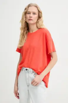 American Vintage tricou din bumbac femei, culoarea portocaliu, SON02FGE25 imagine