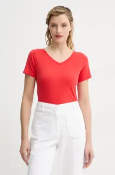 American Vintage tricou din bumbac femei, culoarea rosu, GAMI02DE25 imagine