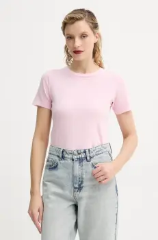 American Vintage tricou din bumbac femei, culoarea roz, GAMI21E25 imagine