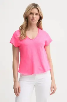 American Vintage tricou din bumbac femei, culoarea roz, SON02AGE25 imagine