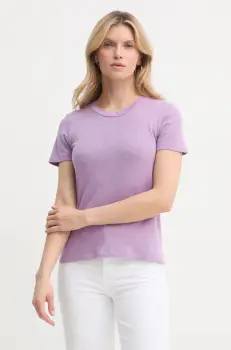 American Vintage tricou din bumbac femei, culoarea violet, SON28GE25 imagine