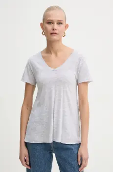 American Vintage tricou femei, culoarea gri imagine