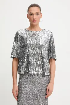 Aniye By bluza culoarea argintiu, uni, 181509 imagine