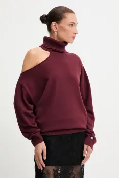 Aniye By pulover de lana culoarea bordo, cu guler, 181037 imagine