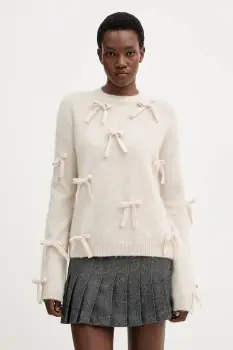 Aniye By pulover din amestec de lana culoarea bej, 181008 imagine