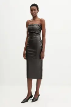 Aniye By rochie culoarea maro, mini, evazati, 181351 imagine