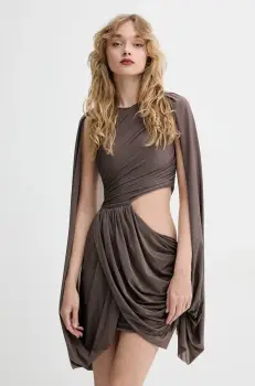 Aniye By rochie culoarea maro, mini, mulata, 185898 imagine