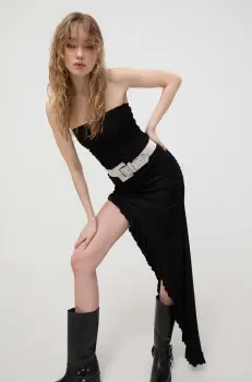 Aniye By rochie culoarea negru, maxi, mulata imagine