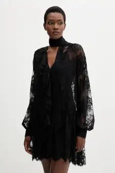 Aniye By rochie culoarea negru, mini, evazati, 181359 imagine