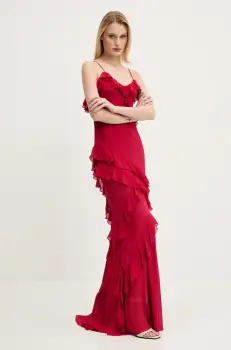 Aniye By rochie culoarea rosu, maxi, drept, 185889 imagine