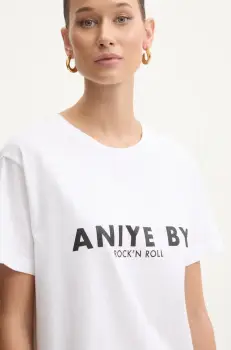 Aniye By tricou din bumbac femei, culoarea alb, 181511 imagine
