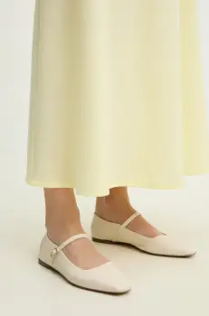 Answear Lab balerini de piele culoarea bej imagine