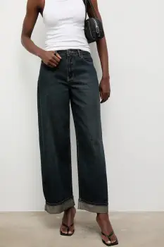 Answear.LAB blugi din bumbac culoarea albastru marin imagine