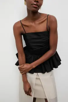 Answear.LAB bluza cu bretele de dama din bumbac imagine