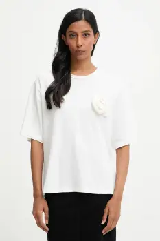 Answear.LAB bluza culoarea alb, cu imprimeu imagine