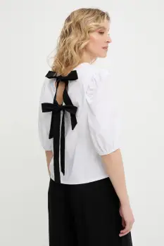 Answear Lab bluza culoarea alb, neted imagine