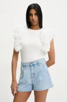 Answear Lab bluza culoarea alb, neted imagine