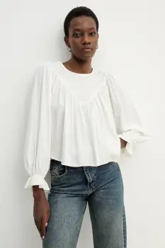 Answear.LAB bluza culoarea alb, neted imagine