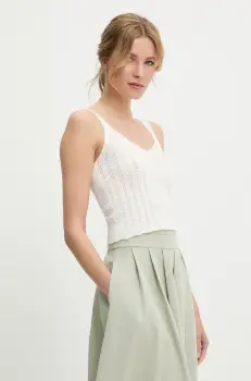 Answear Lab bluza culoarea alb, neted imagine