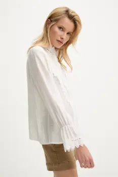 Answear Lab bluza culoarea alb, neted imagine