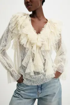 Answear.LAB bluza culoarea bej imagine