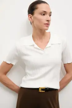 Answear.LAB bluza culoarea bej, neted imagine