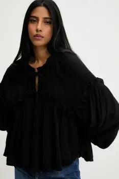 Answear Lab bluza culoarea bej, neted imagine