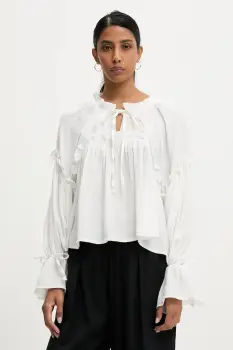 Answear Lab bluza culoarea bej, neted imagine