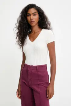 Answear.LAB bluza culoarea bej, neted imagine