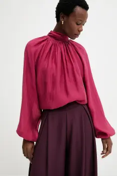 Answear.LAB bluza culoarea bordo, neted imagine